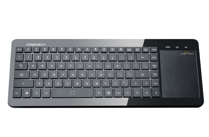 CK-470T無線觸控鍵盤觸摸TOUCH鍵無線背光發光鋰電充電鍵盤
