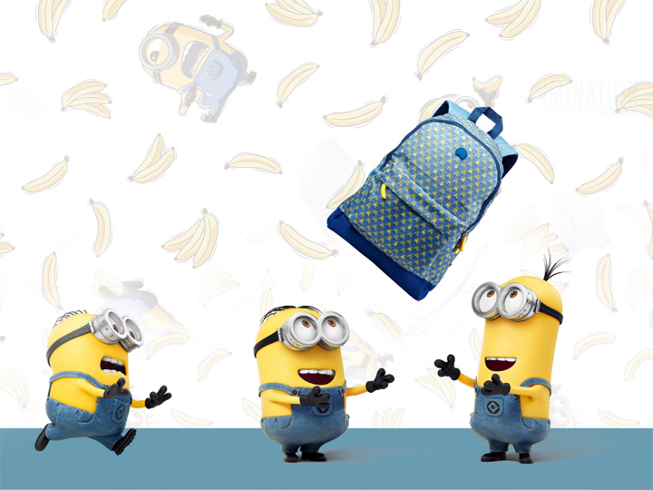 法國品牌DELSEY&MINIONS休閑背包、小黃人背包