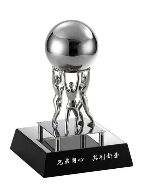 合金、水晶擺件