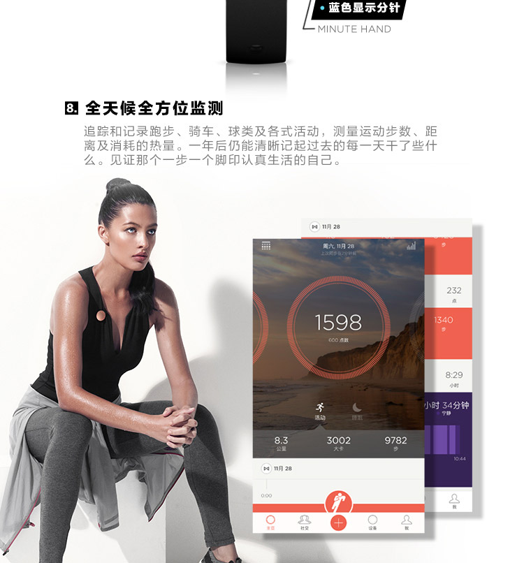 Misfit Shine2 智能手環 玫瑰金 (彩色LED 無需充電 50米防水 運動睡眠監測 音樂控制 自拍控制）