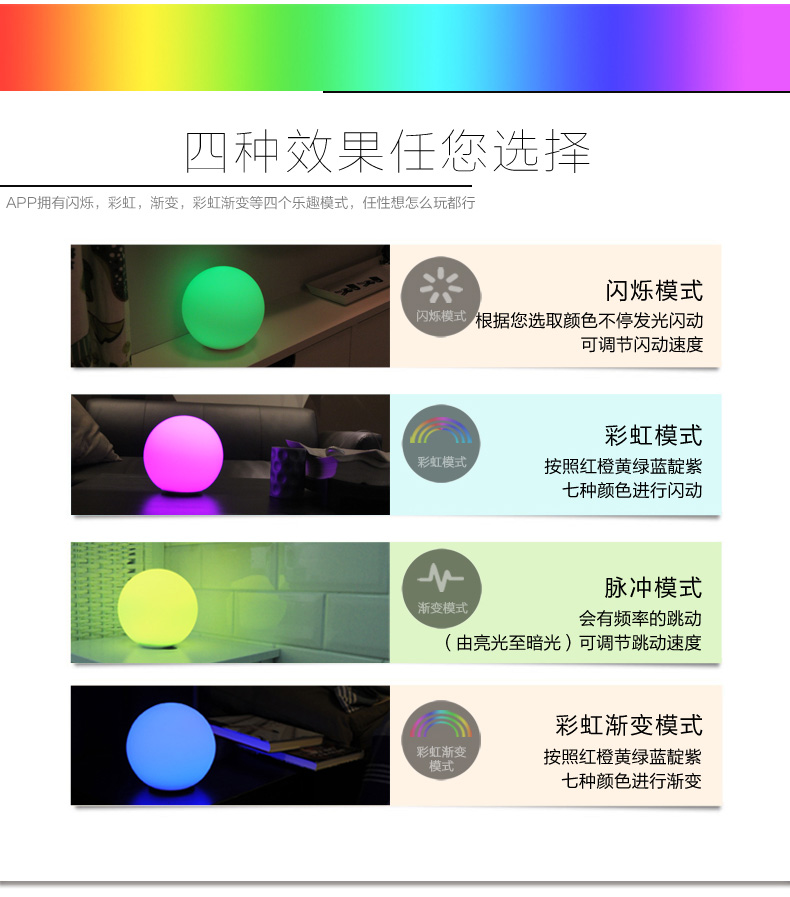 MIPOW麥泡智能炫彩球形燈Playbulb臥室床頭夜燈家居氛圍LED節能燈
