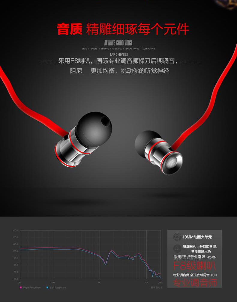 雷恒 RH-828無線運動藍牙防汗通話耳機4.1手機通用雙耳入耳耳塞式