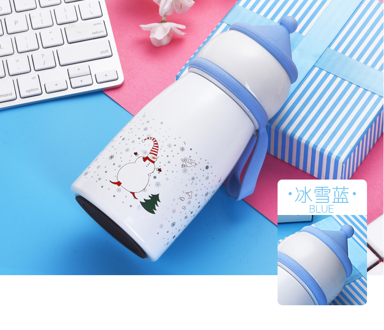 時(shí)尚雪人兒童保溫杯
