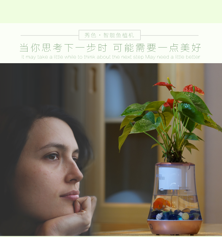 植物智能花盆仿陶瓷塑料簡約創意圓形多肉花盆多彩花瓶防腐
