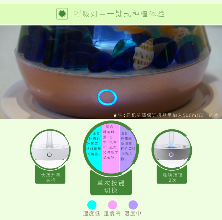 植物智能花盆仿陶瓷塑料簡約創意圓形多肉花盆多彩花瓶防腐