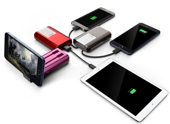 可隱藏式手機支架移動電源