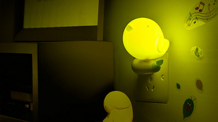 創意叢林鳥 插電光控小夜燈led墻紙壁燈臥室節能燈