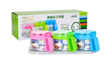 海客笑臉調味缸3件套